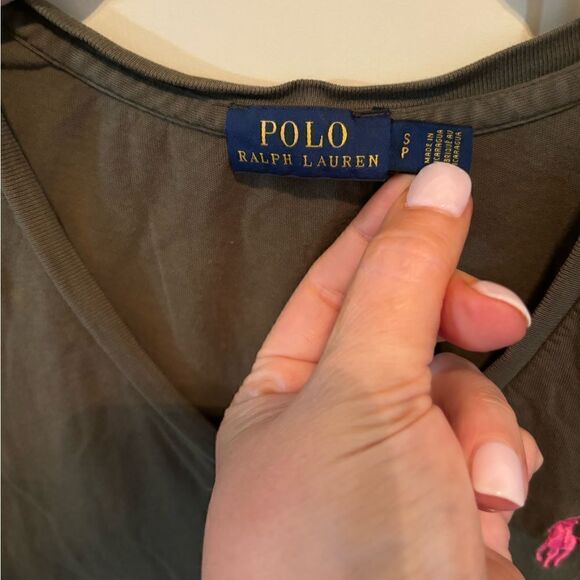 Polo Ralph Lauren Army Green Tee size S - Picture 3 of 4
